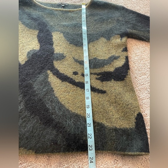 Rag & Bone Sinclair Mohair Blend Crew Neck Sweater, Army Green Camo Print, Small - Picture 9 of 15